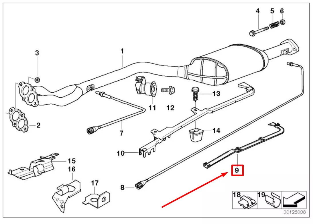 NEW BMW 3 COMPACT E36 GUIDE TUBE UPPER PART 11781427639 1427639 ORIGINAL