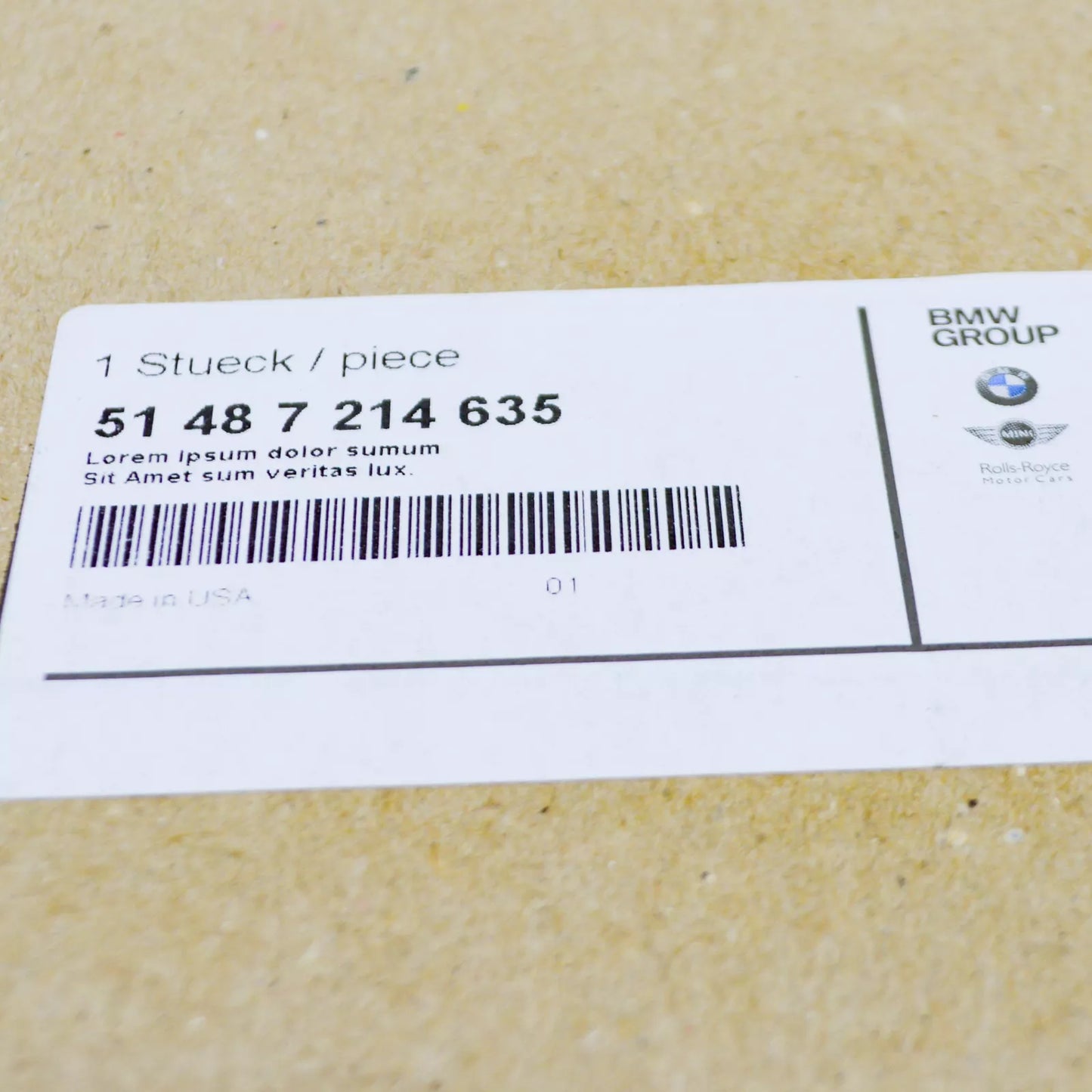 NEW BMW X5 G05 FRONT LEFT WHEEL HOUSING SOUND INSULATION 51487214635 ORIGINAL