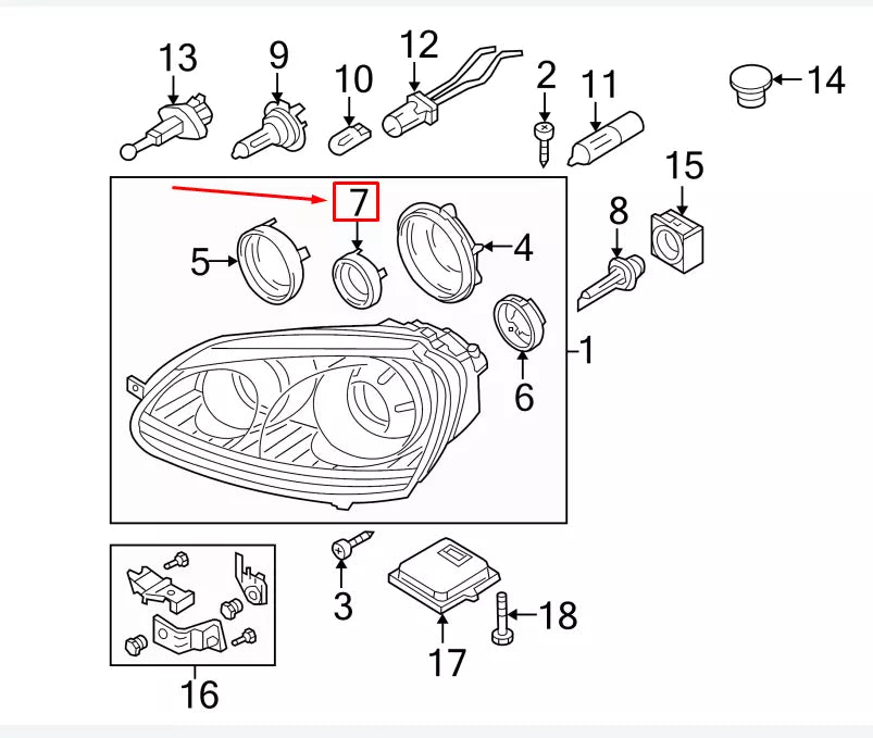 NEW VW GOLF V 1K FRONT INNER TURN SIGNAL RUBBER CAP 1K6941627A ORIGINAL
