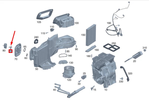NEW MB GLB X24 HEATING EXPANSION VALVE MOUNTING PLATE A2478304602 ORIGINAL