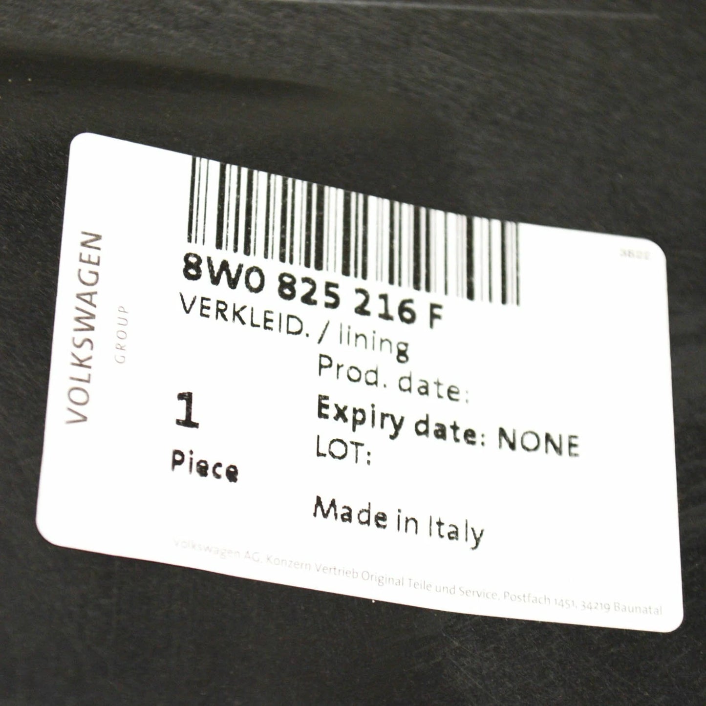 NEW AUDI A4 ALLROAD B9 RIGHT SIDE UNDERBODY COVER 8W0825216F ORIGINAL