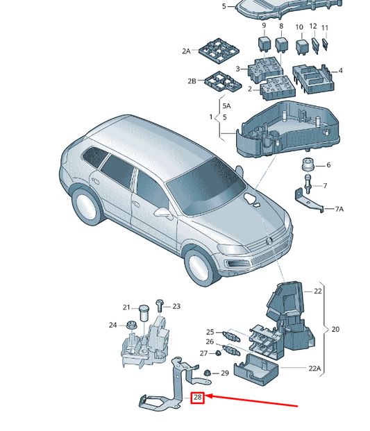 NEW VW TOUAREG 7P MK2 WIRING HARNESS HOLDER 7P0937539B ORIGINAL