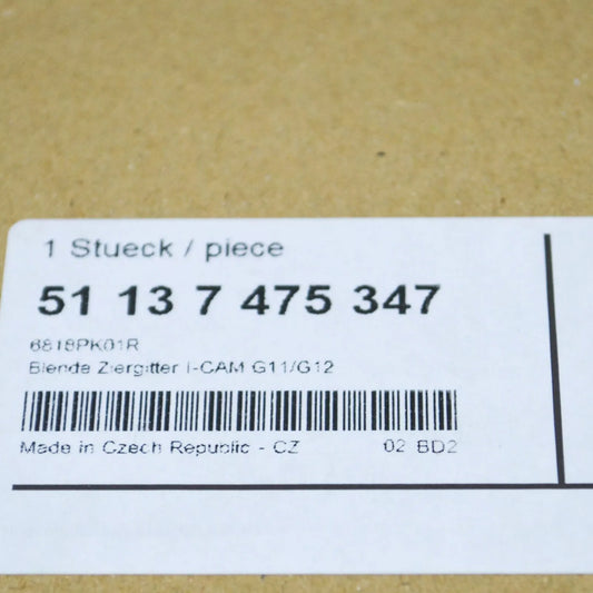 NEW BMW 7 G11 G12 FRONT BUMPER KIDNEY GRILLE I-CAM TRIM 51137475347 ORIGINAL