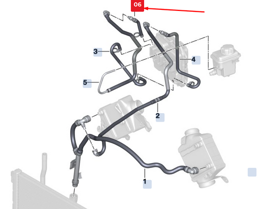 new bmw x5 f15 coolant return hose 17127634261 7634261 original
