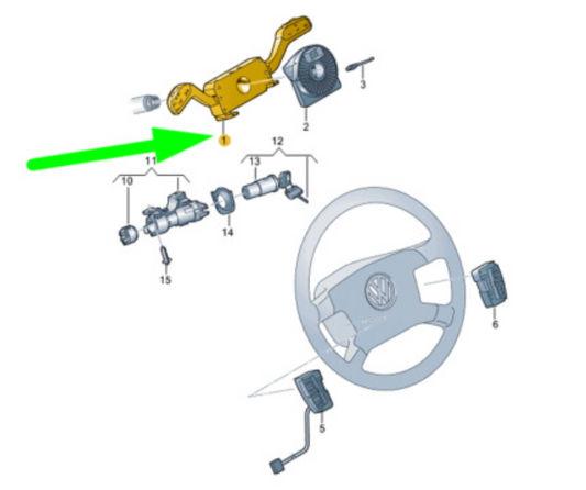 new vw amarok 2h steering column combi switch 6q0953513af9b9 original