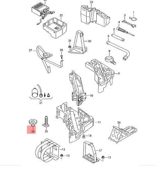 NEW AUDI Q7 4L SPARE TIRE HOLDER SCREW 4L0803899A ORIGINAL