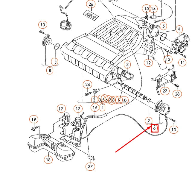 NEW AUDI TT ROADSTER 8J SHIFT ROD DRIVE UNIT 022133759A