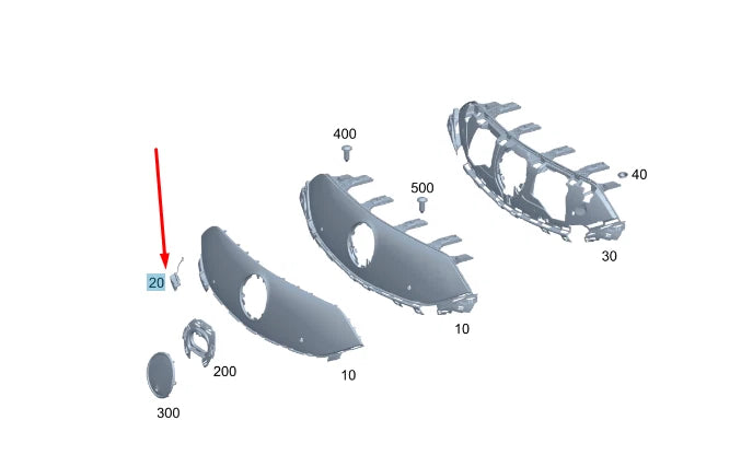 NEW MERCEDES-BENZ EQS V297 FRONT BUMPER TOW HOOK EYE COVER A2978859903 ORIGINAL