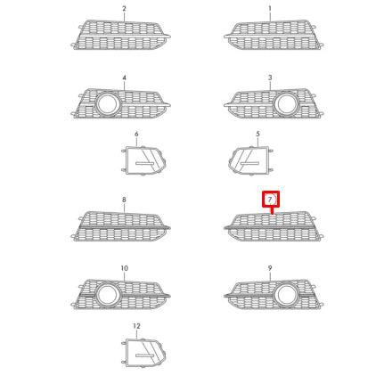 NEW AUDI A6 C7 FRONT LEFT AIR GUIDE GRILLE 4G0807647D9B9