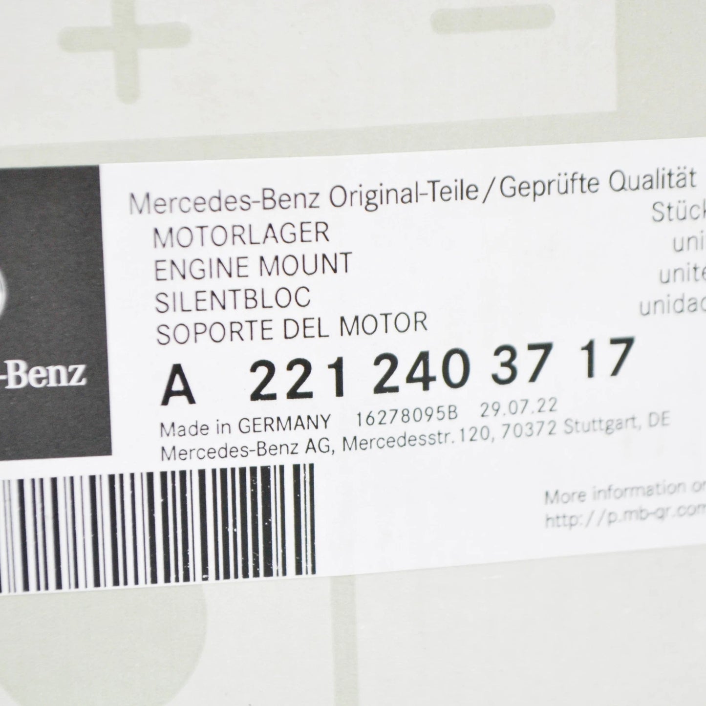 NEW MERCEDES-BENZ S W221 FRONT SIDE ENGINE MOUNT A2212403717