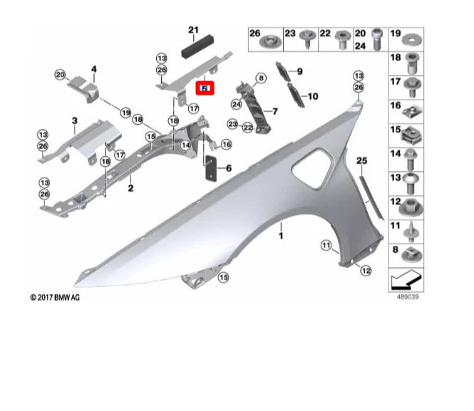 NEW BMW I8 I12 REAR RIGHT DEFORMATION ELEMENT 51647336274 ORIGINAL
