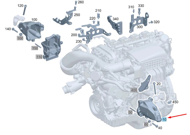 NEW MERCEDES-BENZ E W213 LEFT SIDE ENGINE CARRIER A2742234600 ORIGINAL