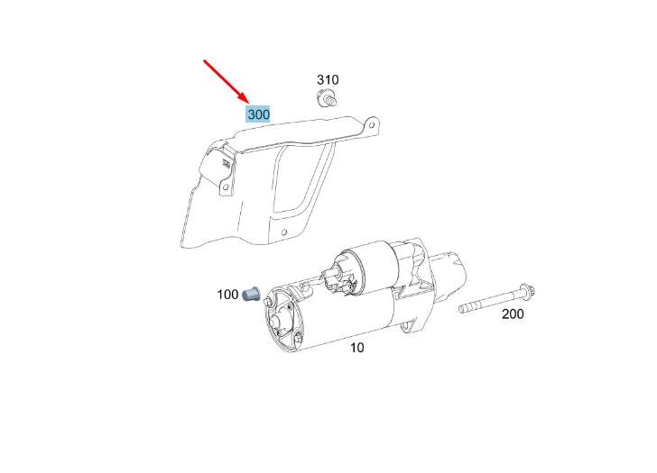 NEW MERCEDES-BENZ SPRINTER W907 STARTER SCREENING PLATE A6511510245 ORIGINAL