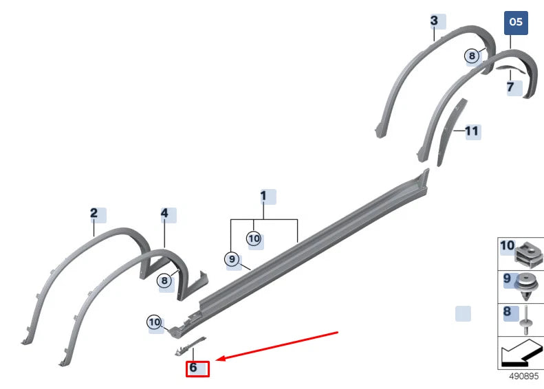NEW BMW X3 G01 RIGHT LIGHT MODULE HOLDER 63148089776 ORIGINAL