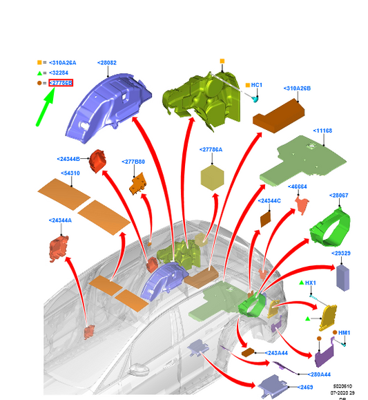 new ford galaxy mk3 rear left side insulator 2107920 original