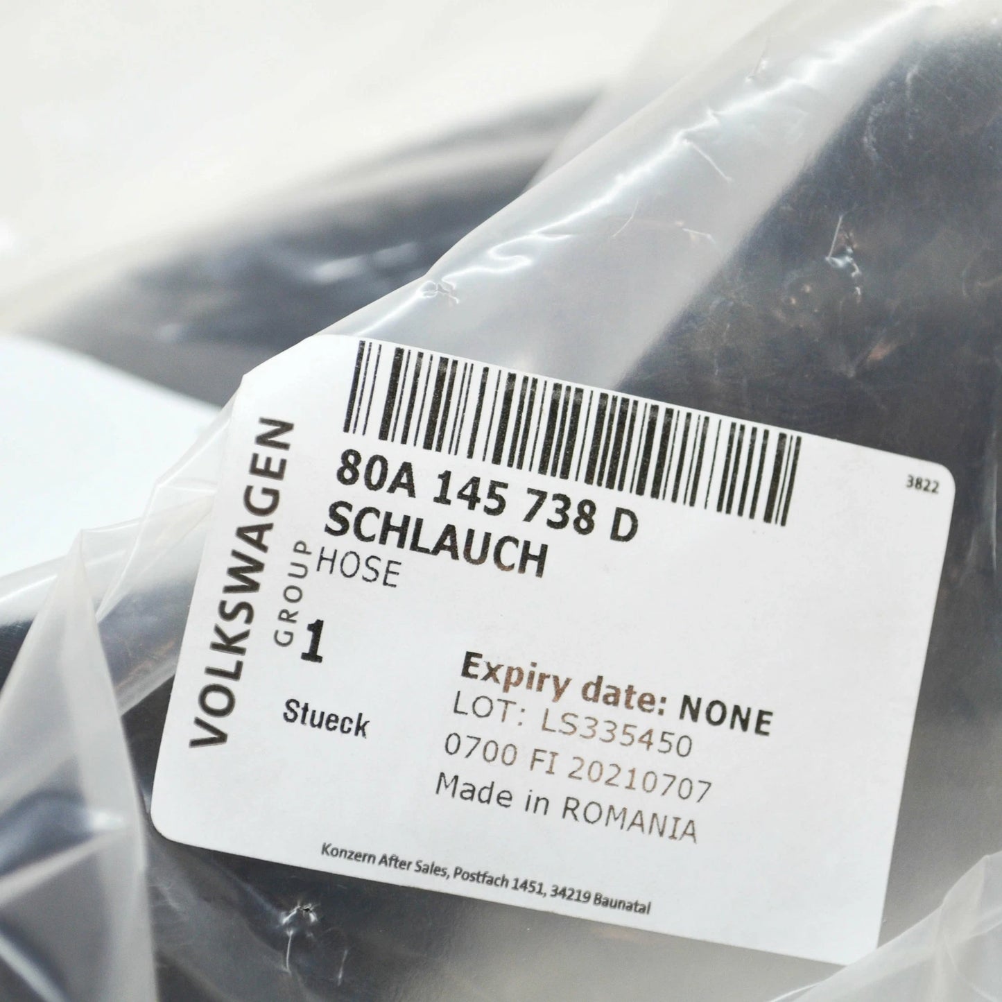 NEW AUDI Q5 FY 80A RIGHT SIDE INTERCOOLER HOSE 80A145738D