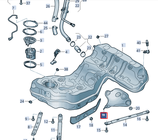NEW AUDI A8 4N REAR FUEL TANK GUARD PLATE 4N0201783 ORIGINAL