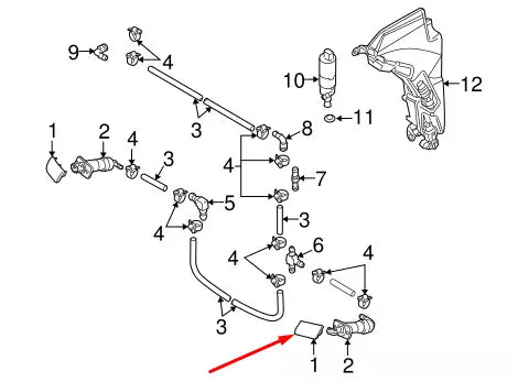 NEW AUDI A6 C6 RIGHT HEADLIGHT WASHER COVER CAP 4F0955276CGRU 2010 ORIGINAL