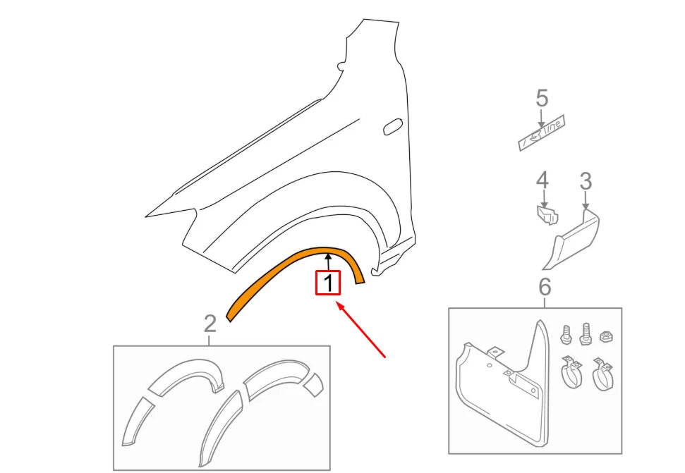 NEW AUDI Q7 4L FRONT RIGHT WHEEL ARCH TRIM 4L0853718BGRU ORIGINAL