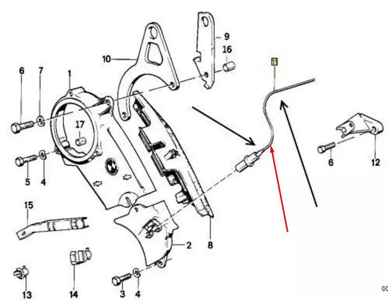 NEW BMW 3 E30 CRANKSHAFT POSITION SENSOR 12141720856 1720856 2.5 PETROL ORIGINAL