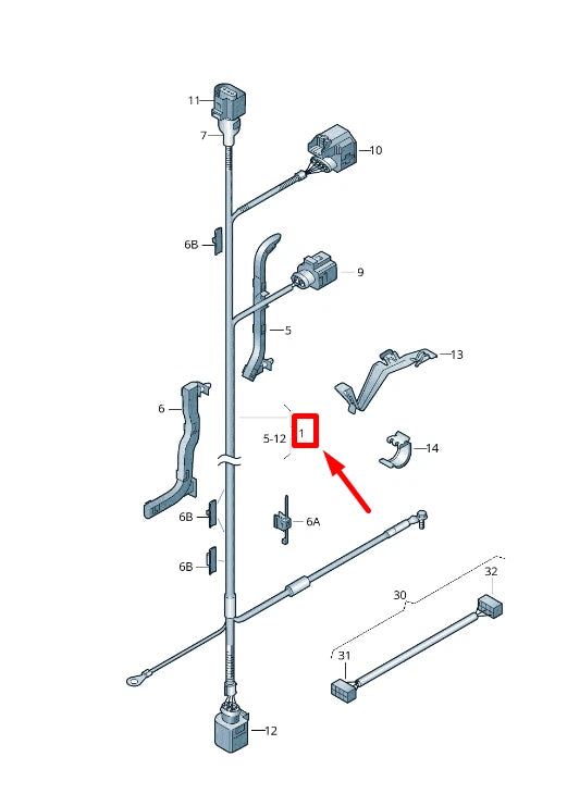 NEW AUDI A3 8P1 POWER STEERING RACK WIRING LOOM RHD 1K2971111AJ