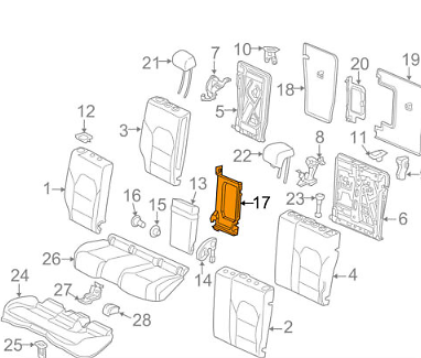 NEW MERCEDES BENZ GLA X156 REAR SEAT ARMREST COVER A2469230400 9051 ORIGINAL