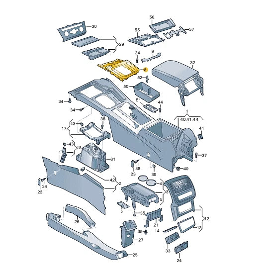 NEW VW PASSAT B8 GEAR SHIFTING LEVEL PLASTIC TRIM RHD 3G2864263YI2 ORIGINAL