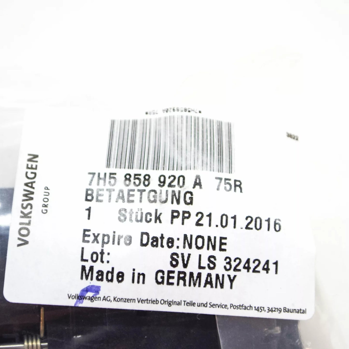 NEW VW TRANSPORTER T5 FRONT LEFT STOWAGE ACTUATOR LHD 7H5858920A75R