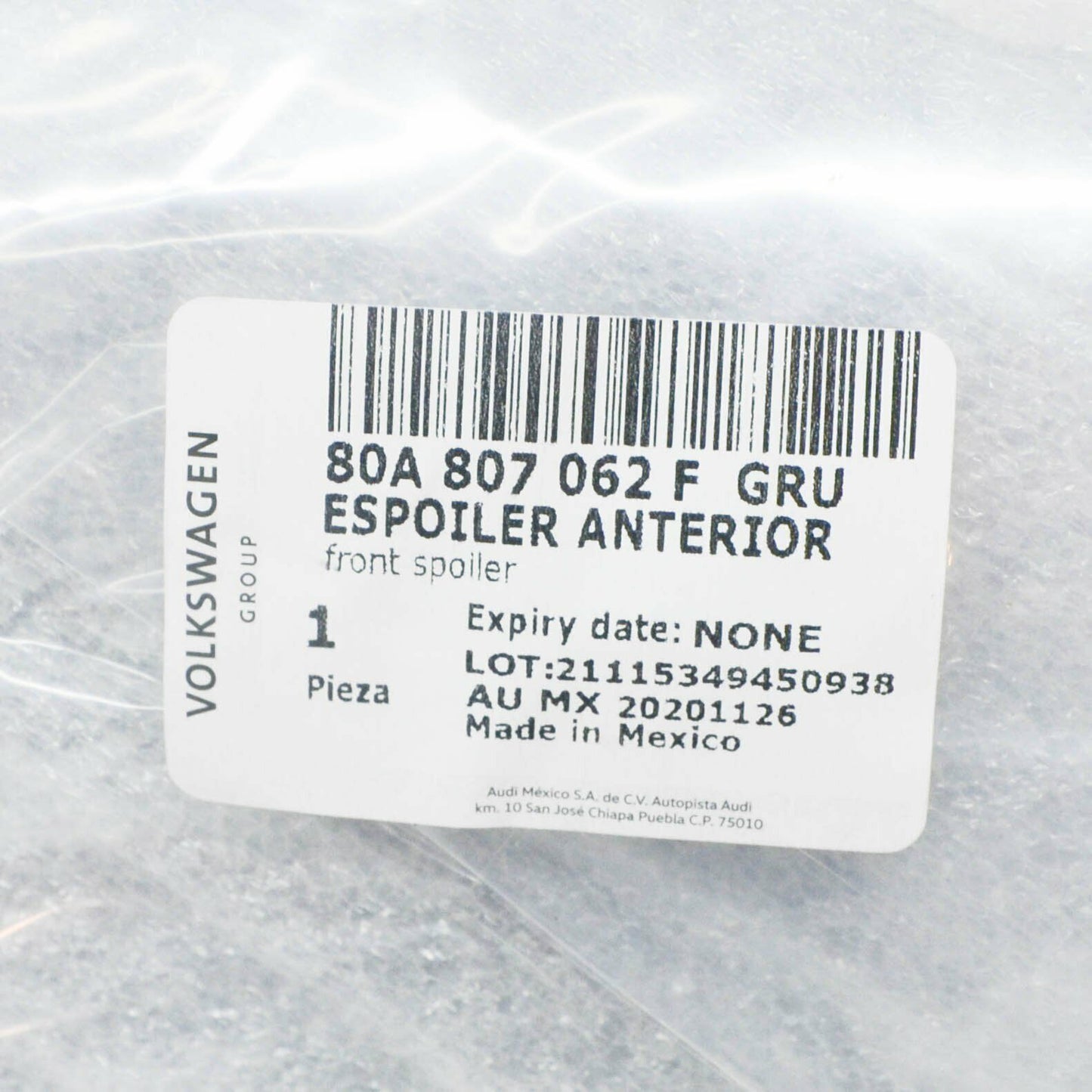 NEW AUDI Q5 80A FRONT BUMPER RIGHT CORNER 80A807062FGRU 2019 ORIGINAL