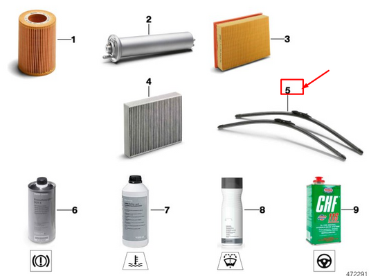 new bmw 3 g20 front wiper blades 61619478362 original