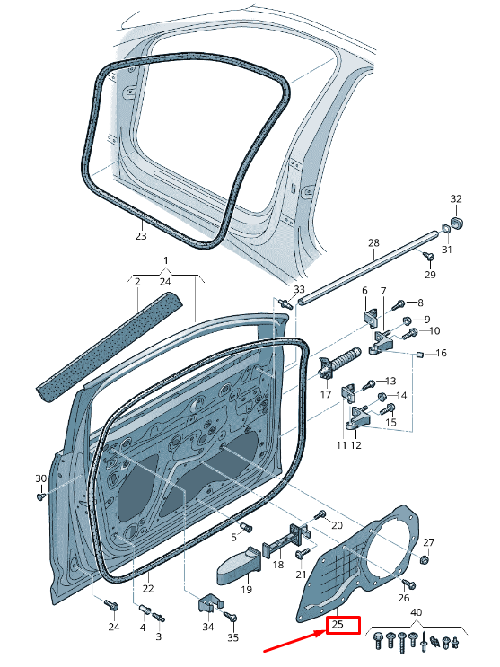 new audi e-tron gen front right door cover 4ke837866 original