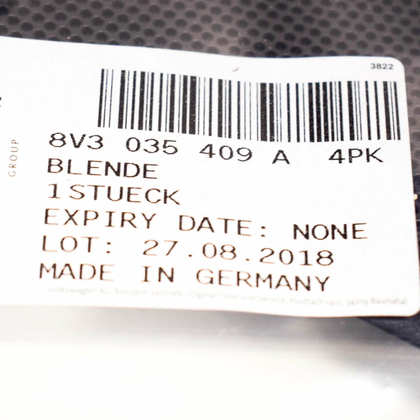Genuine Audi A3 8V Front Left Loudspeaker Cover Trim 8V3035409A4Pk Original
