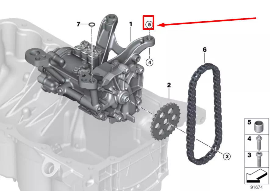 NEW BMW 3 G20, G28 CYLINDER HEAD DOWEL PIN 1726238 11121726238