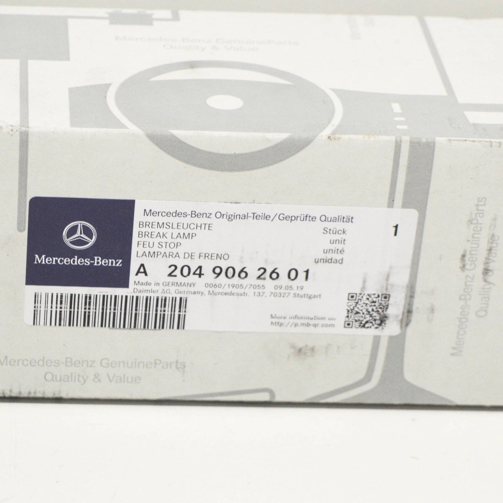 NEW MERCEDES-BENZ C S204 ADDITIONAL BRAKE LIGHT A2049062601