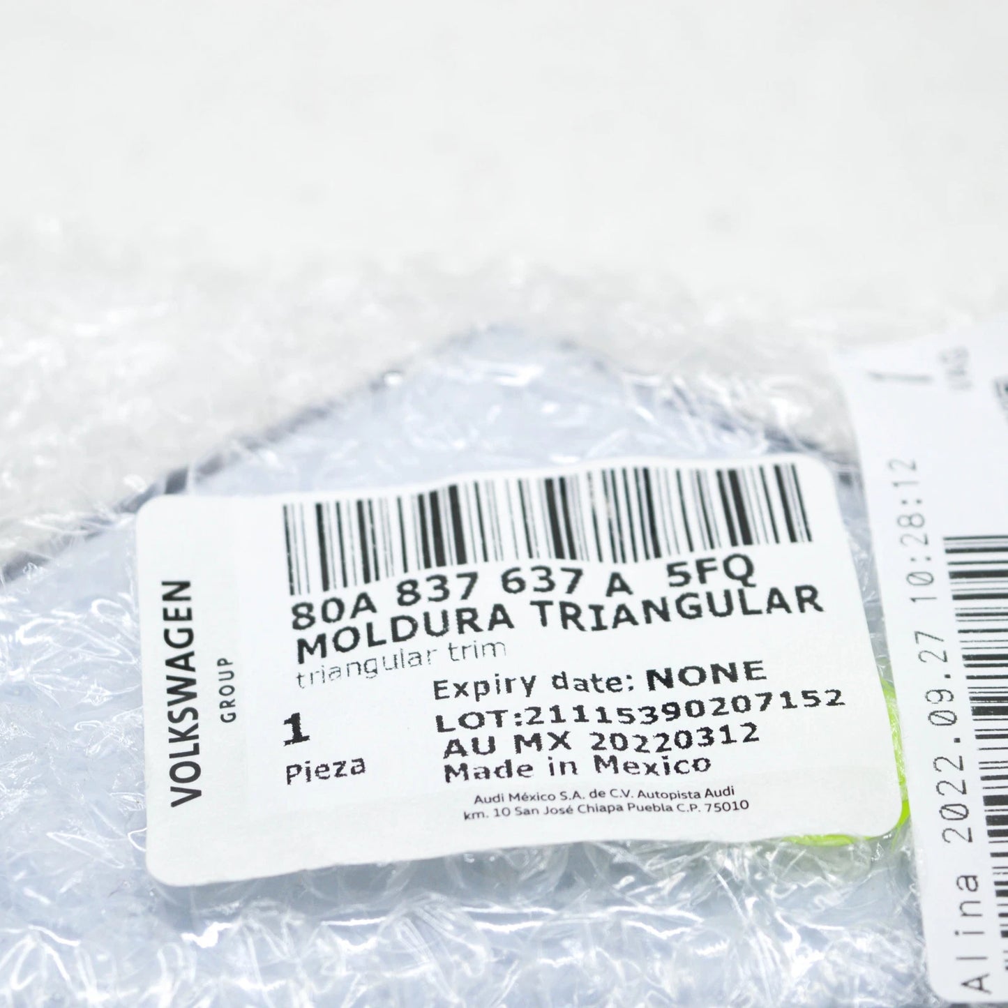 NEW AUDI Q5 FY FRONT LEFT WINDOW CORNER TRIM 80A837637A5FQ ORIGINAL