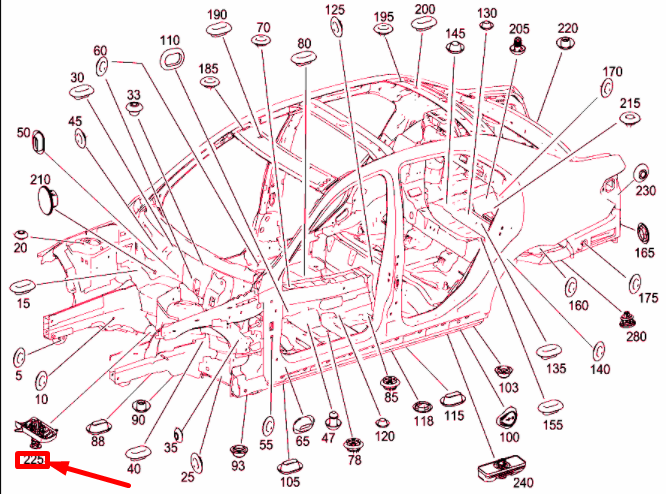 new mercedes-benz e w212 jack tube-up device plug a0039981650 original