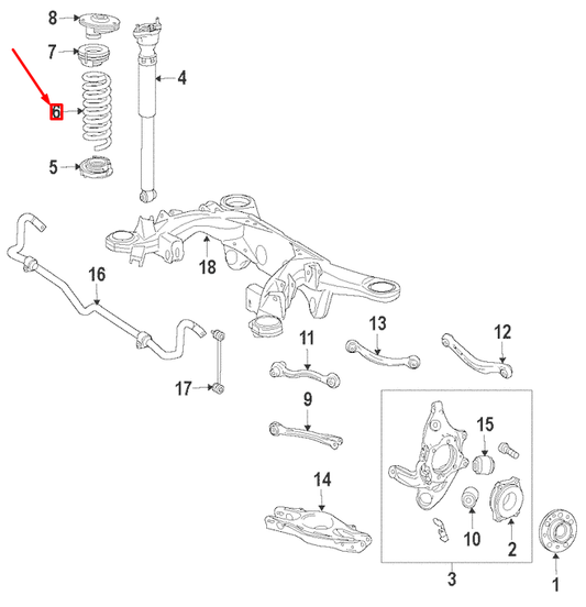 new mercedes-benz c coupe c205 amg rear coil spring a2053240600 original