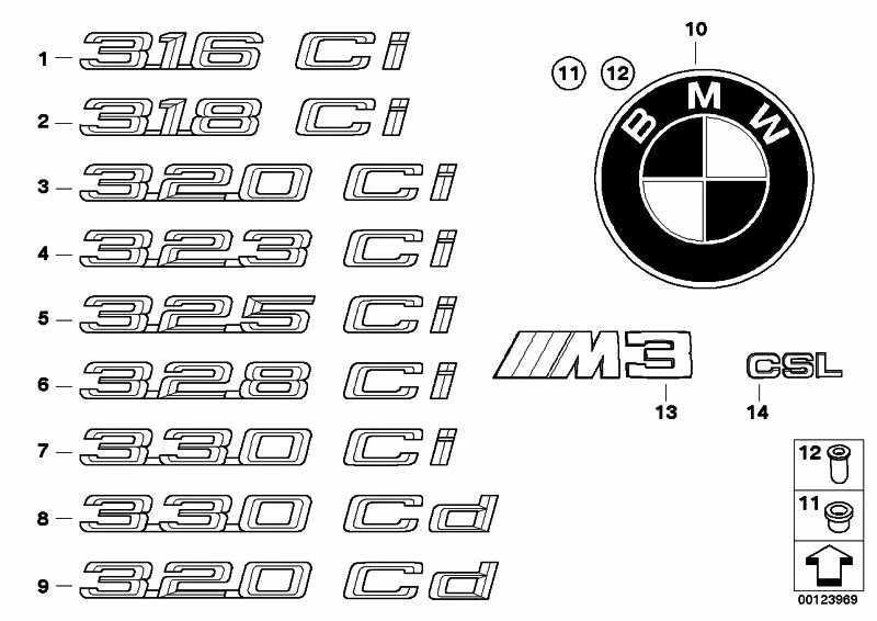 NEW BMW E46 CABRIO TRUNK LID M3 EMBLEM BADGE LOGO SIGN 7893655 51147893655