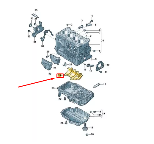 new vw golf variant cg mk8 oil sump windage tray 04e103623s original