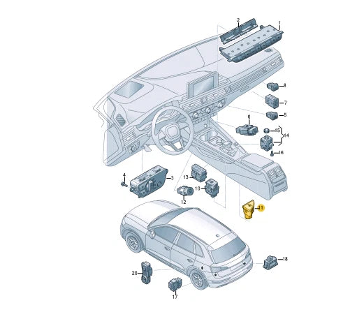 NEW AUDI Q5 FY CONSOLE TRIM PANEL CAP LHD 80B927143A ORIGINAL