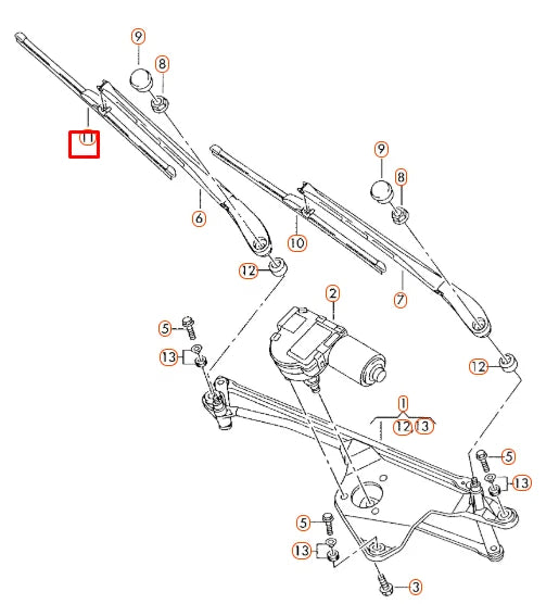 NEW AUDI A8 4E FRONT WINDSCREEN WIPER BLADES SET AERO LHD 4E0998002
