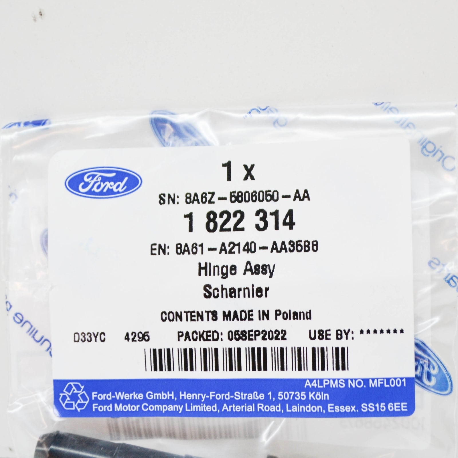 new ford tourneo connect mk2 glove box hinge a61-a2140-aa35b8 1822314 original