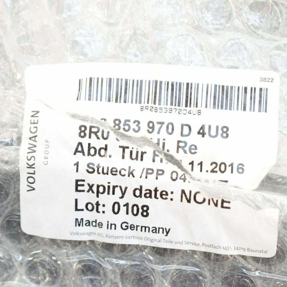 NEW AUDI Q5 8R REAR RIGHT SIDE DOOR LOWER MOLDING 8R0853970D4U8