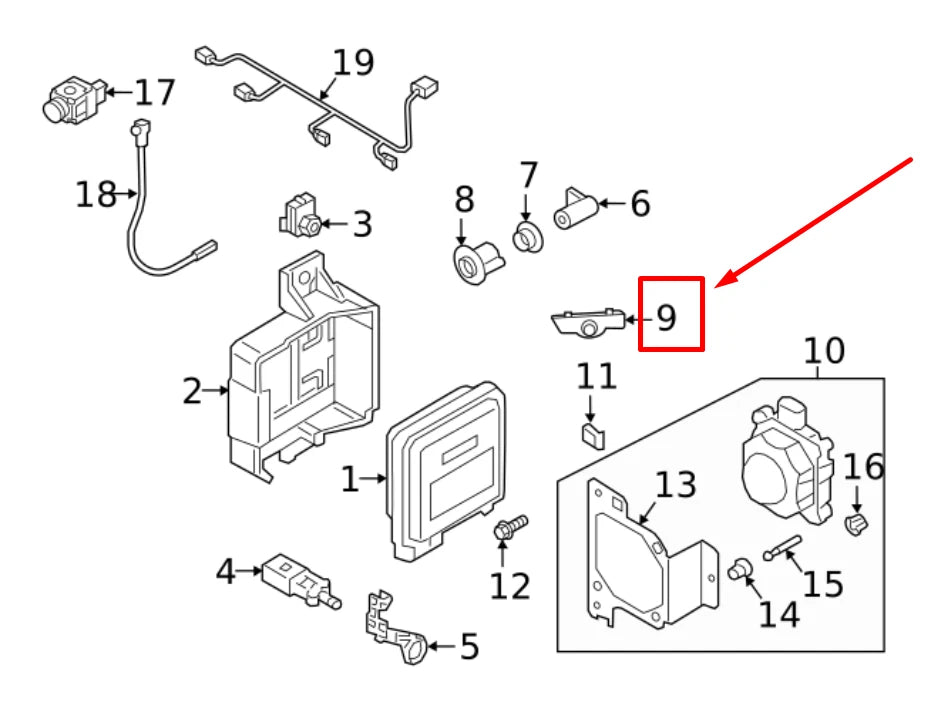 NEW AUDI A4 S4 B9 FRONT RIGHT PDC SENSOR BRACKET 8W0919268L ORIGINAL