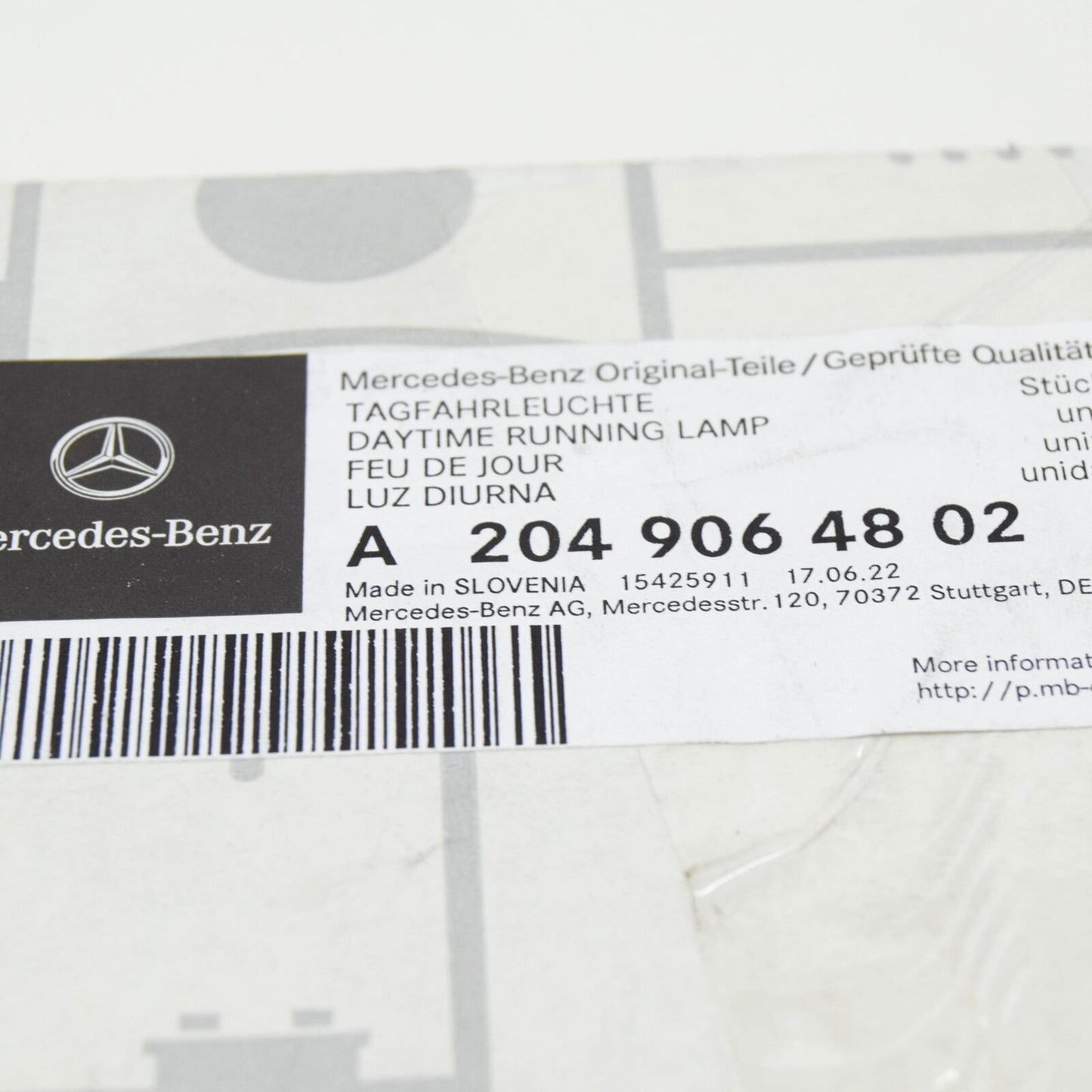 NEW MERCEDES BENZ C W204 FRONT LEFT DAYTIME RUNNING LIGHT A2049064802 ORIGINAL