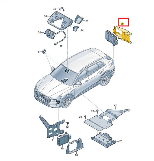 NEW AUDI E-TRON SPORTBACK GEA RIGHT SIDE CONTROL UNIT SHIELD 4KE907694 ORIGINAL