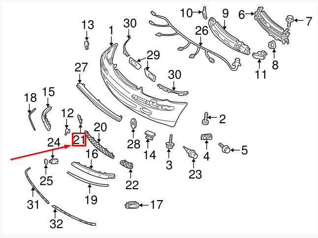NEW MB S-CLASS W220 AMG FRONT RIGHT LOWER MESH GRILLE A2208850453 ORIGINAL