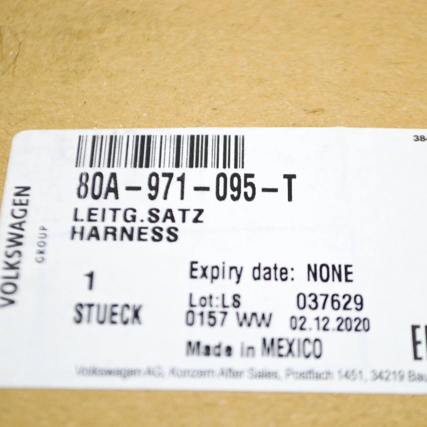 NEW AUDI Q5 REAR PARKING AID WIRING 80A971095T