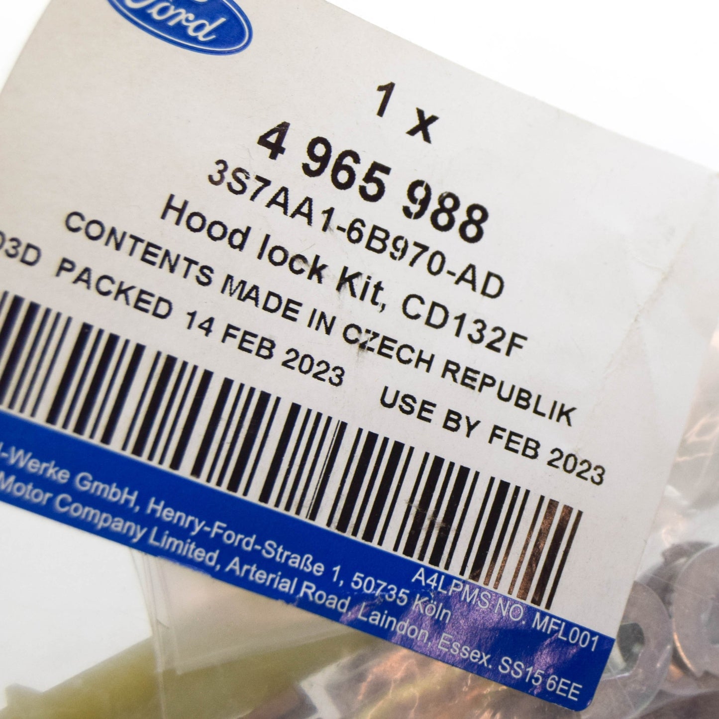 new ford mondeo mk3 front hood lock cylinder kit 3s7a-a16b970-ad 4965988