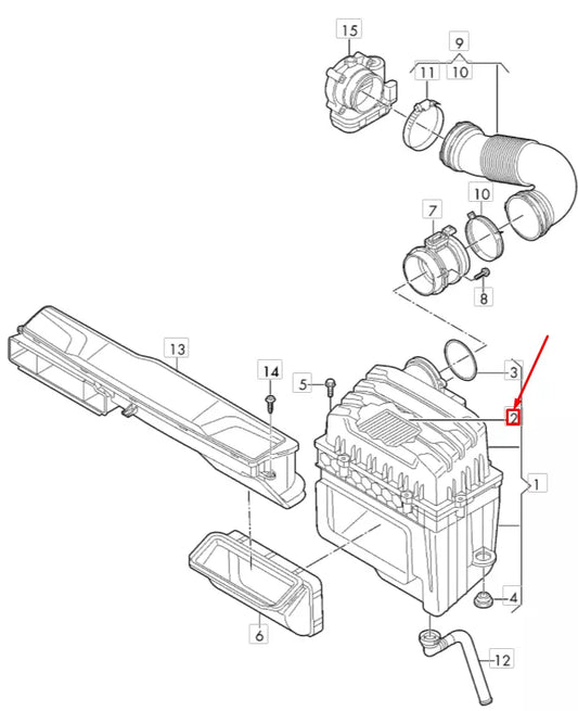 NEW VOLKSWAGEN ATLAS CROSS SPORT CA1 AIR FILTER ELEMENT 3QF129620 ORIGINAL